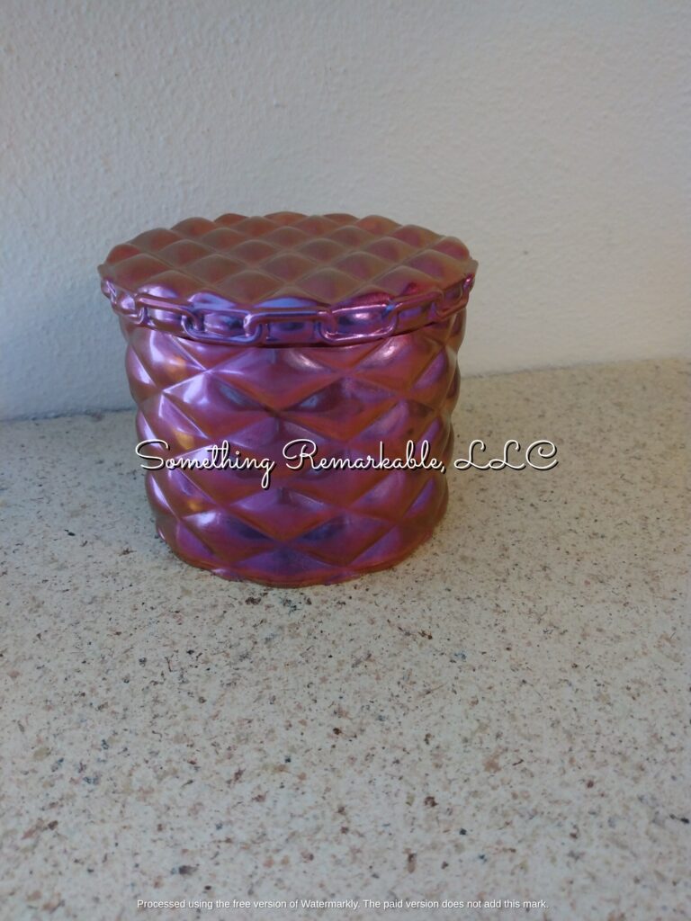 Diamond Jar w/lid